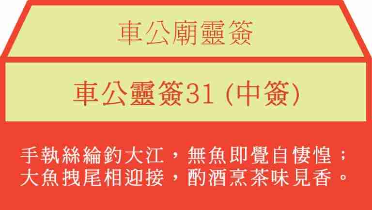 車公靈簽31