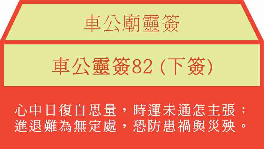 車公靈簽82