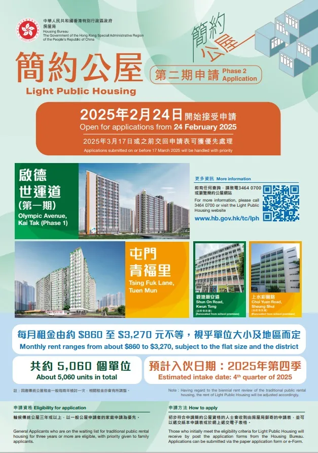 簡約公屋申請第2期
